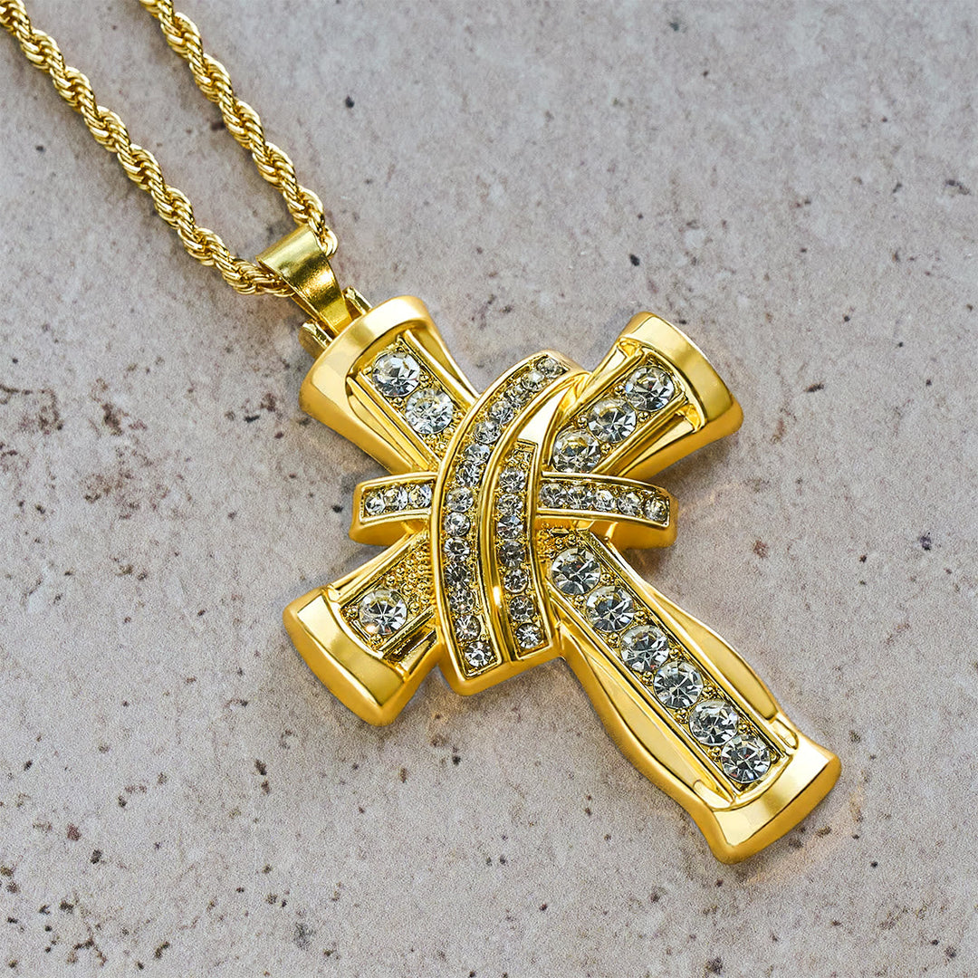 Two-color Grace & Glory Baroque Radiance Cross Necklace