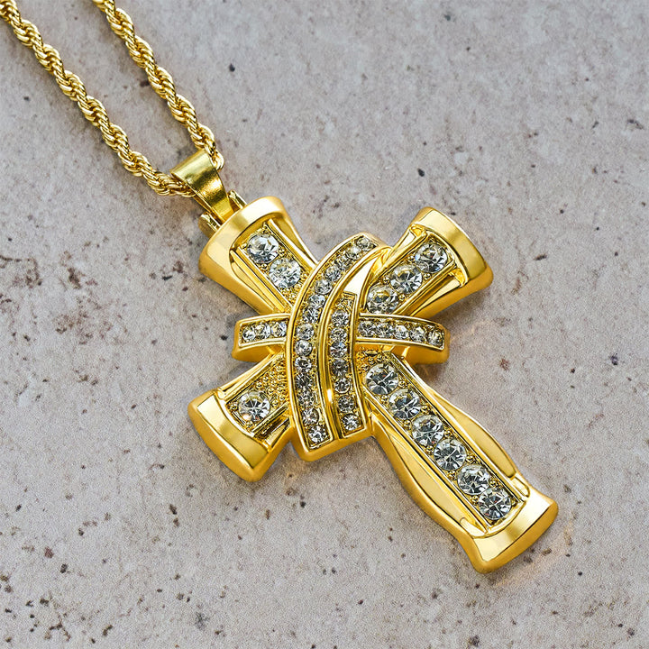 Two-color Grace & Glory Baroque Radiance Cross Necklace