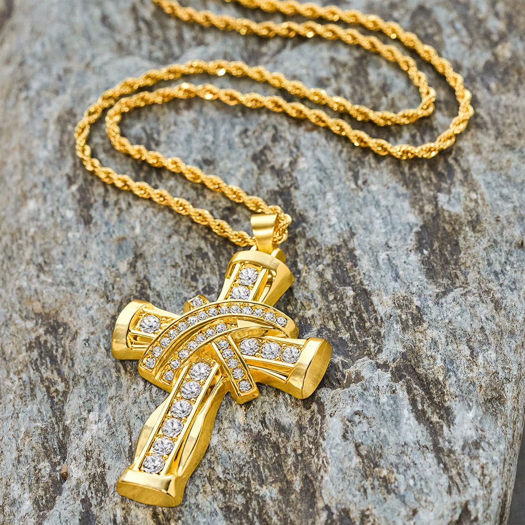Two-color Grace & Glory Baroque Radiance Cross Necklace