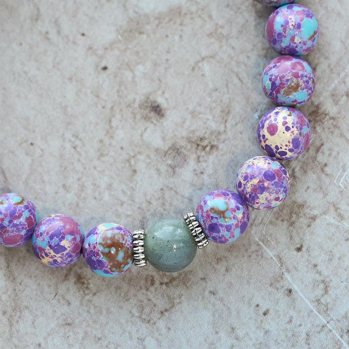 Marbled Purple Agate Bracelet: Distinctive Faith in Earthy Texture