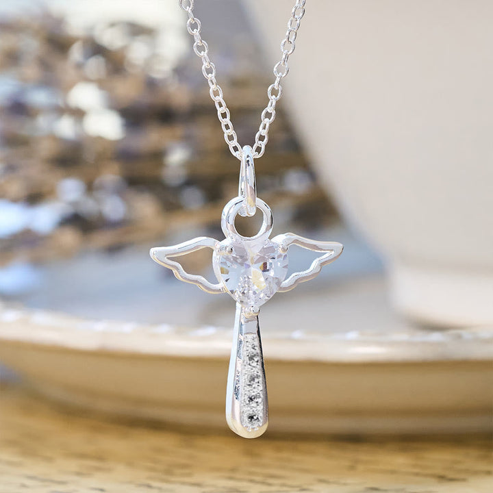 Angel Cross & Zircon Necklaces: Soft Comfort with Sacred Symbolism