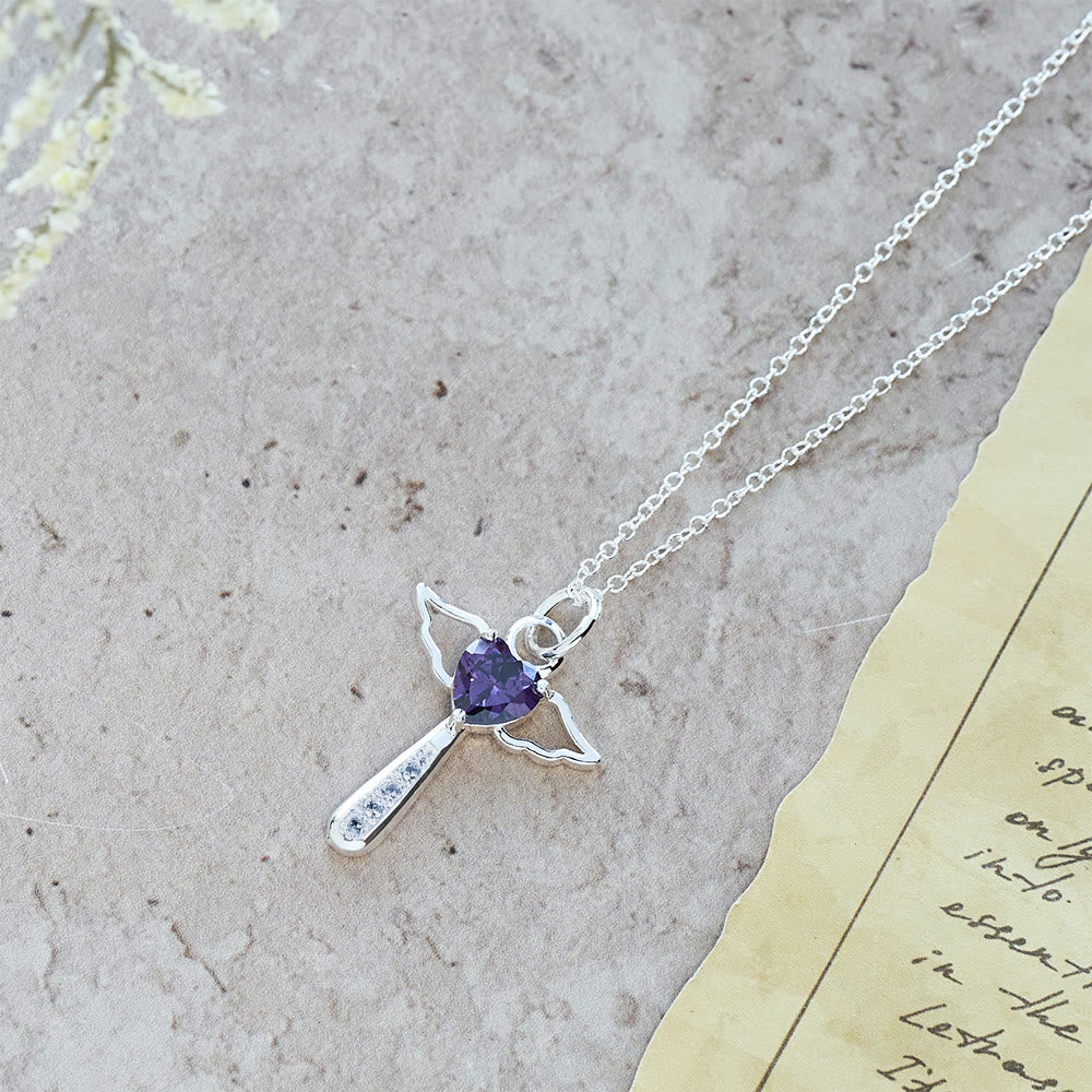 Angel Cross & Zircon Necklaces: Soft Comfort with Sacred Symbolism