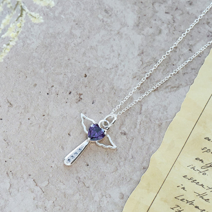 Angel Cross & Zircon Necklaces: Soft Comfort with Sacred Symbolism