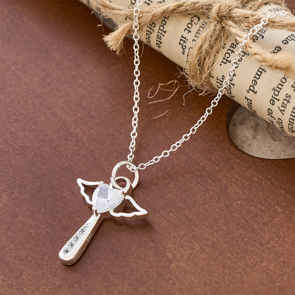 Angel Cross & Zircon Necklaces: Soft Comfort with Sacred Symbolism