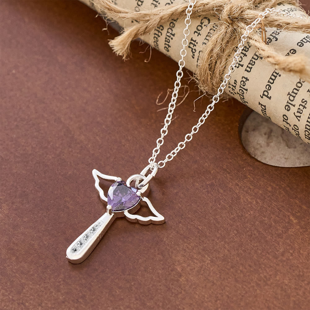 Angel Cross & Zircon Necklaces: Soft Comfort with Sacred Symbolism