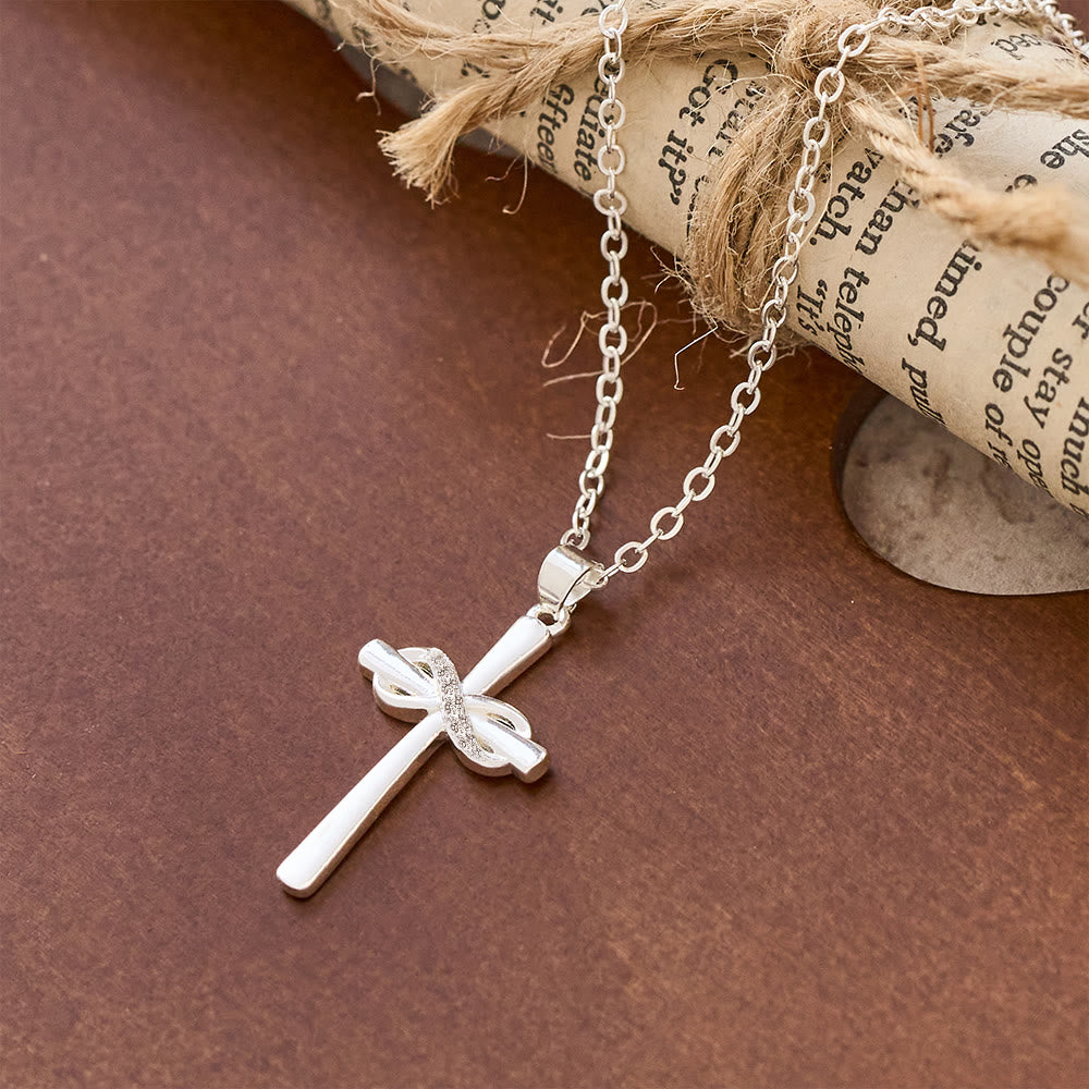 Möbius Cross & Zircon Necklaces: Smooth Comfort with Sacred Symbolism