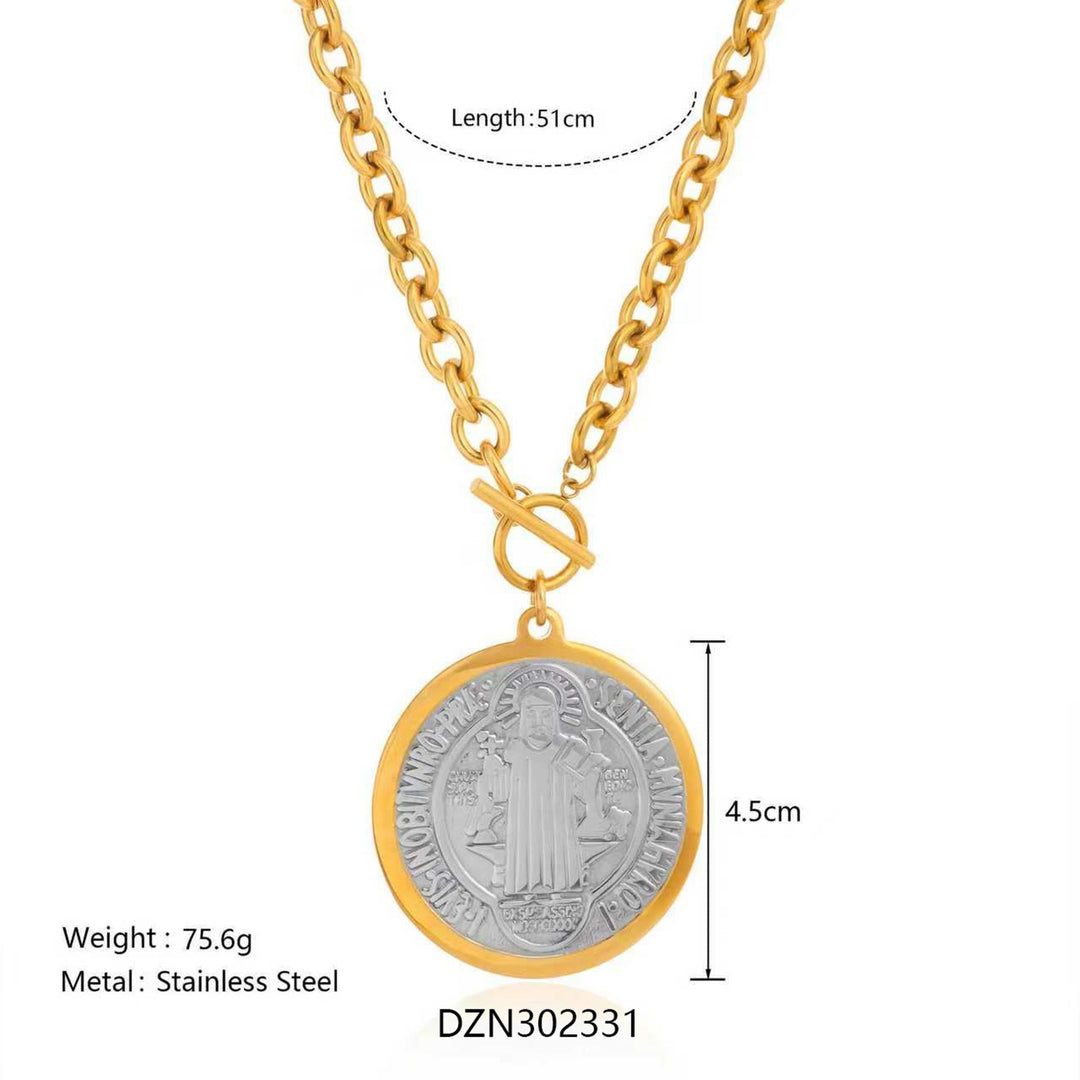 Two-Style St. Benedict Medal Necklace: Steadfast Devotion for Daily Wear