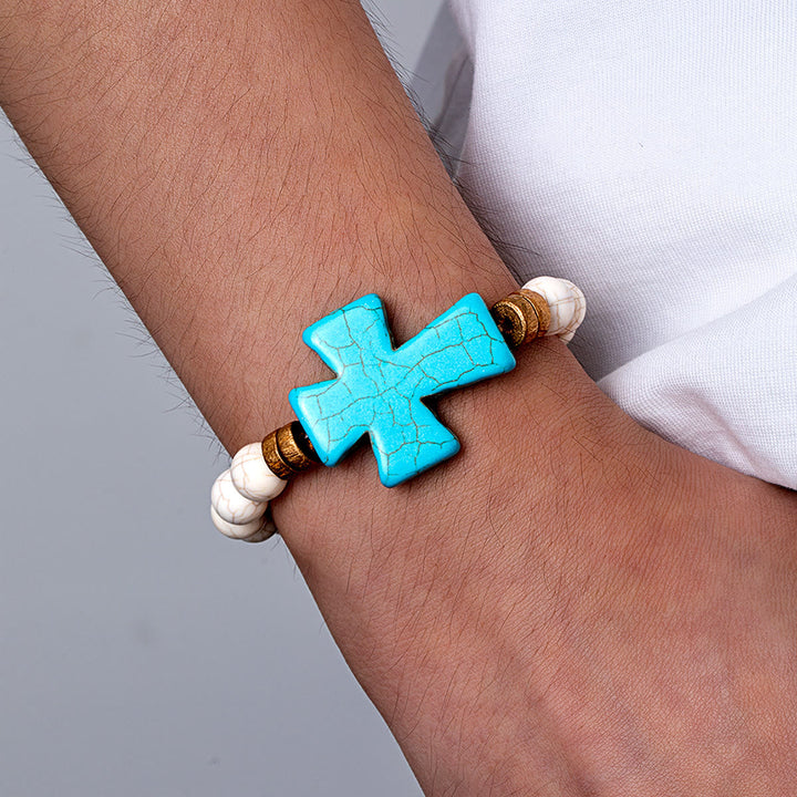 Multi-Style Textured Cross Bracelet: Bold Devotion for Daily Wear