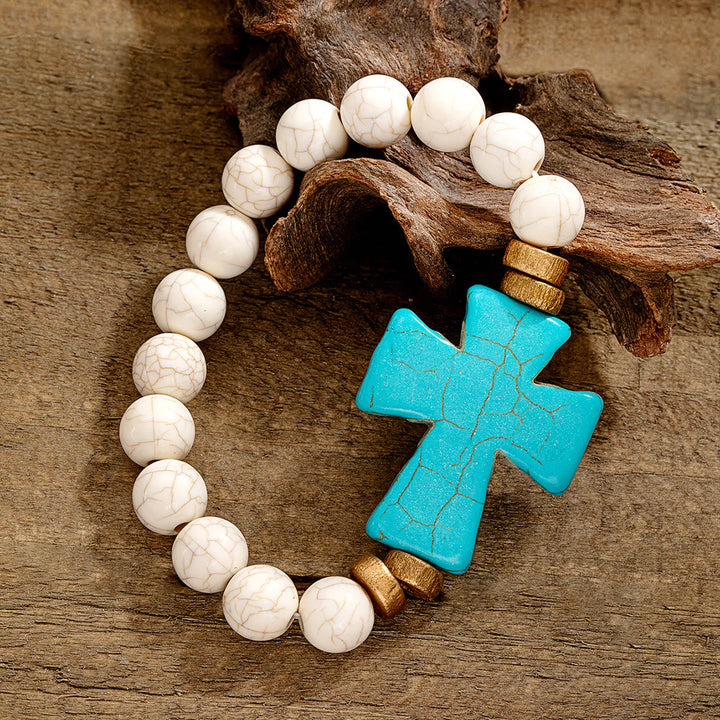Multi-Style Textured Cross Bracelet: Bold Devotion for Daily Wear