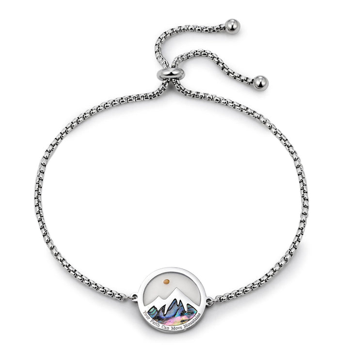 2-Color Mustard Seed & Mountain Bracelet: Steadfast Faith for Daily Wear