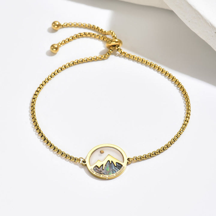 2-Color Mustard Seed & Mountain Bracelet: Steadfast Faith for Daily Wear
