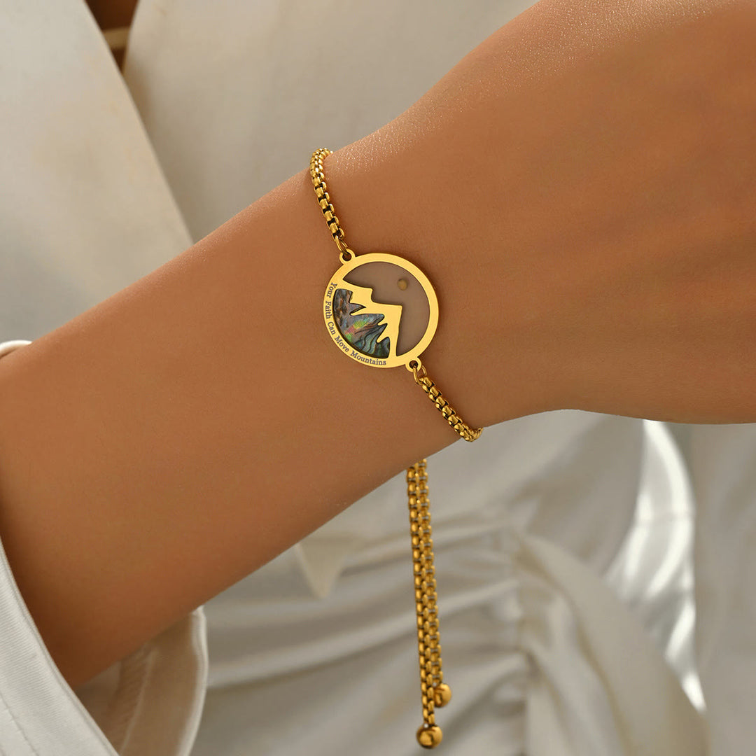2-Color Mustard Seed & Mountain Bracelet: Steadfast Faith for Daily Wear