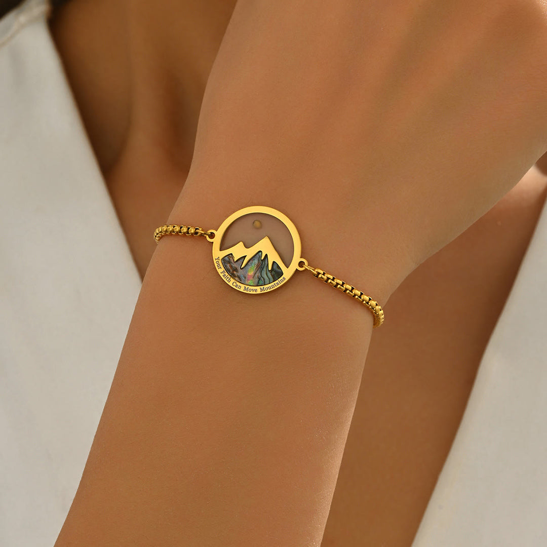 2-Color Mustard Seed & Mountain Bracelet: Steadfast Faith for Daily Wear