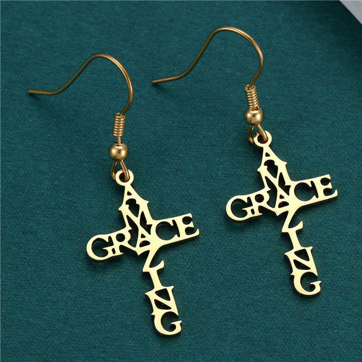 Cross & Grace Faith Earring: Delicate Belief for Daily Wear
