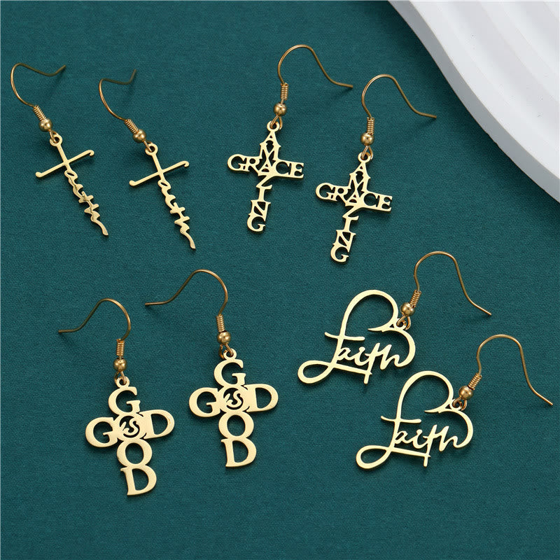 Cross & Grace Faith Earring: Delicate Belief for Daily Wear