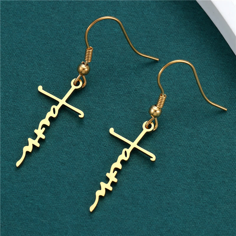 Cross & Grace Faith Earring: Delicate Belief for Daily Wear