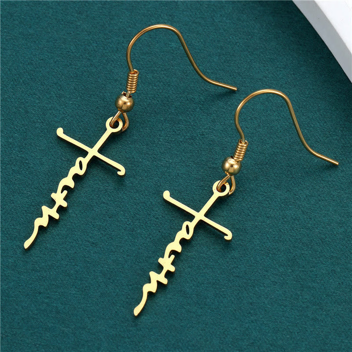 Cross & Grace Faith Earring: Delicate Belief for Daily Wear