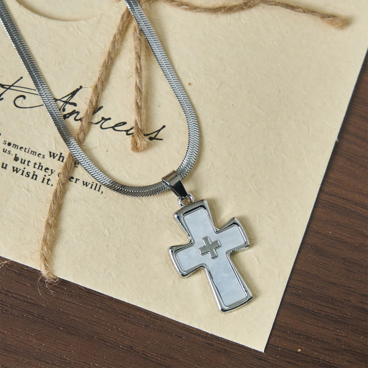Double-Cross Two-Color Necklace: Steadfast Faith for Daily Wear