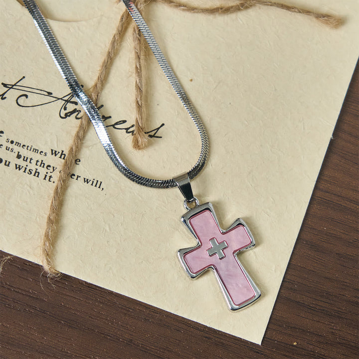 Double-Cross Two-Color Necklace: Steadfast Faith for Daily Wear