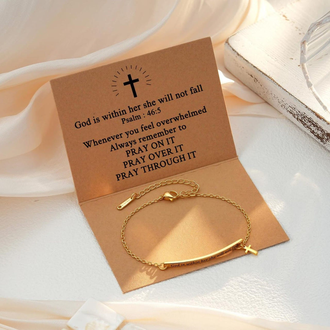 Matthew 19:26 & German Psalm 46:5 Bracelet: Quiet Reminder of Divine Presence