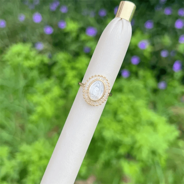 Multi-Tone Zircon Our Lady Ring: Soothing Grace for Busy Days