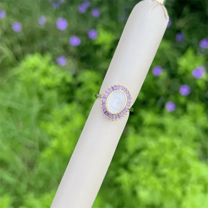 Multi-Tone Zircon Our Lady Ring: Soothing Grace for Busy Days