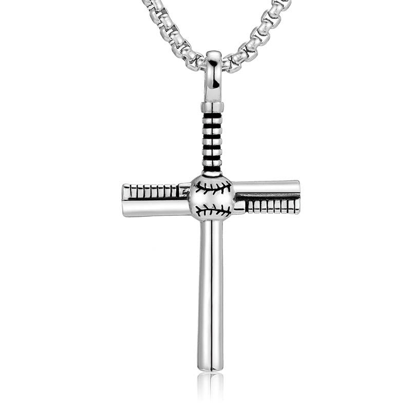 Baseball Motif Cross Pendant: Faith & Passion for Daily Wear