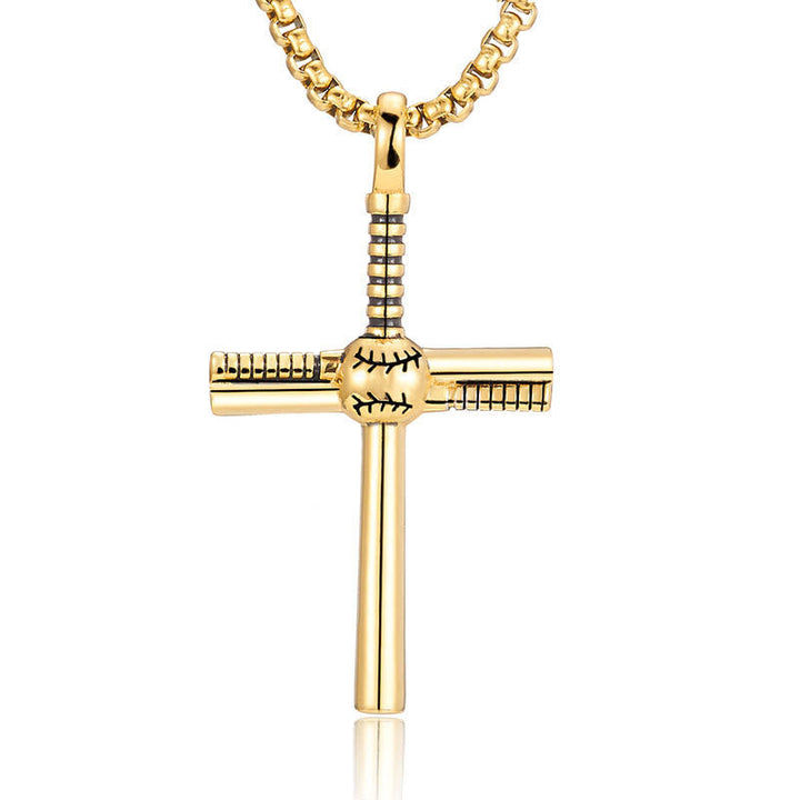 Baseball Motif Cross Pendant: Faith & Passion for Daily Wear