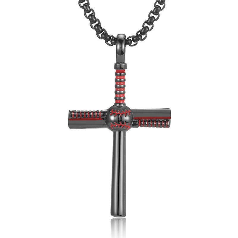 Baseball Motif Cross Pendant: Faith & Passion for Daily Wear