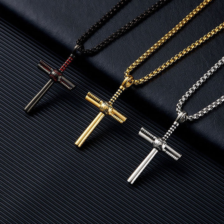 Baseball Motif Cross Pendant: Faith & Passion for Daily Wear