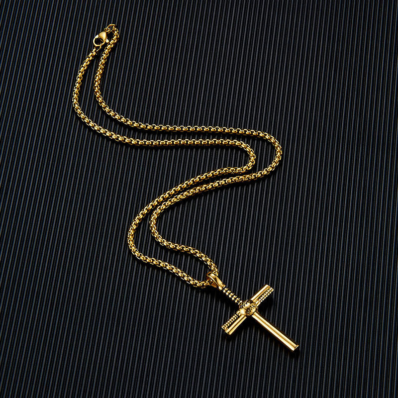 Baseball Motif Cross Pendant: Faith & Passion for Daily Wear