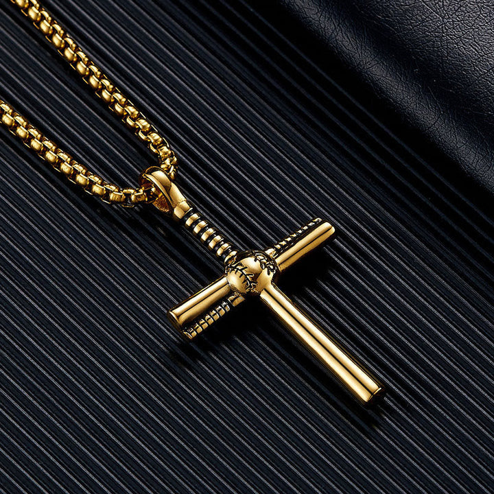 Baseball Motif Cross Pendant: Faith & Passion for Daily Wear