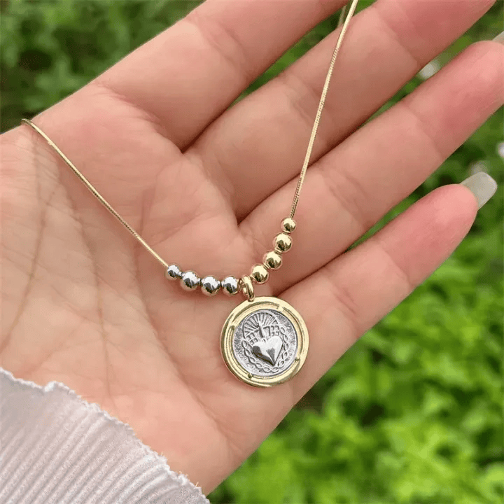 Sacred Heart/ St.Jude/ St. Benedict Pendant Necklace: Quiet Reminder of Their Steady Care
