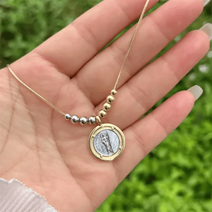 Sacred Heart/ St.Jude/ St. Benedict Pendant Necklace: Quiet Reminder of Their Steady Care