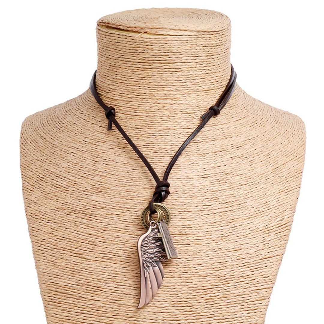 Vintage Angel Wing & Cross Necklace: His Care for Daily Wear
