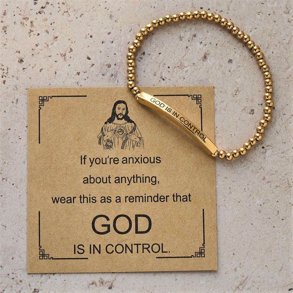 GOD IS IN CONTROL Beaded Bracelet: His Sovereignty for Daily Wear