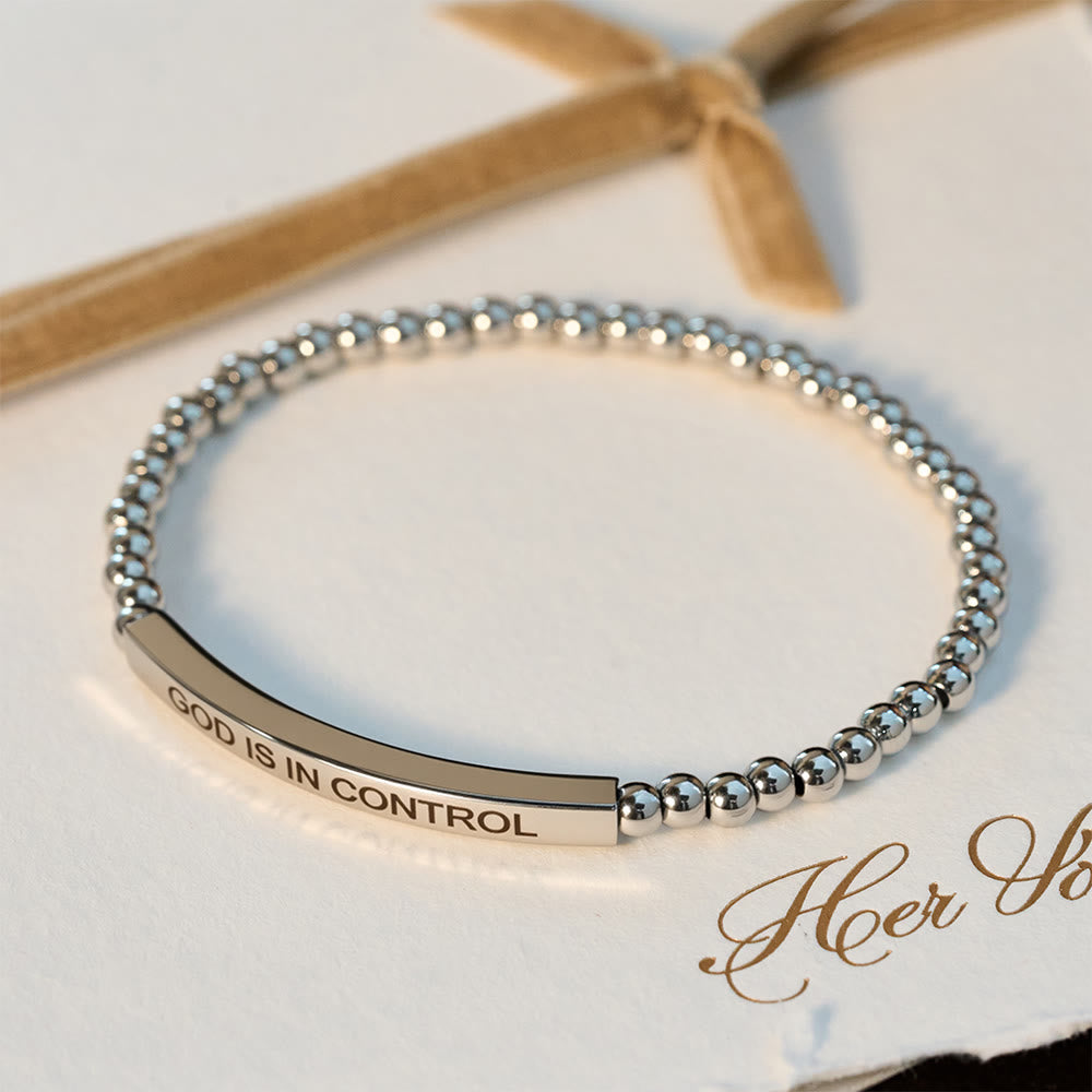 GOD IS IN CONTROL Beaded Bracelet: His Sovereignty for Daily Wear
