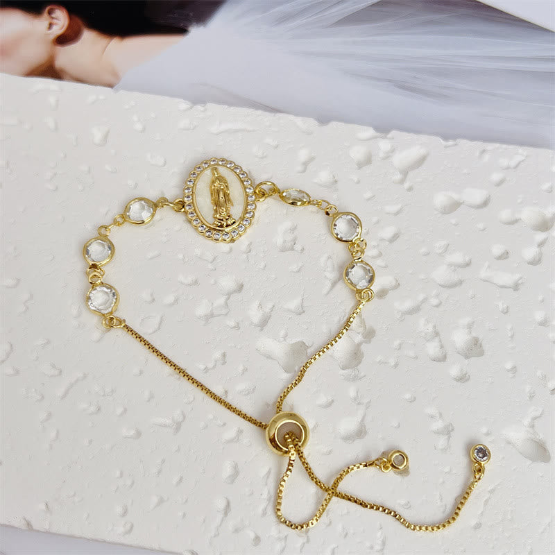 Multi-Color Zircon Our Lady Bracelet: Quiet Reminder of Her Care