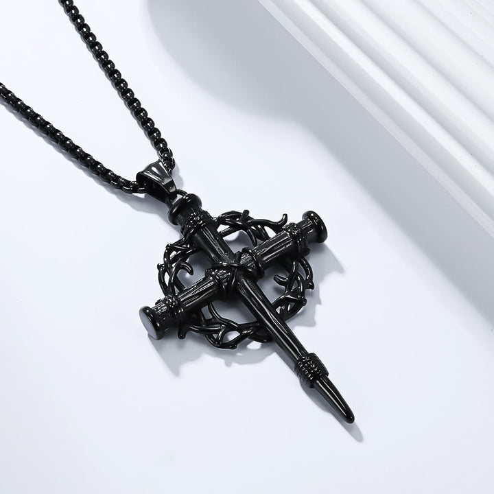 Three-Style Cross with Thron Necklace: Quiet Reminder of His Redemption