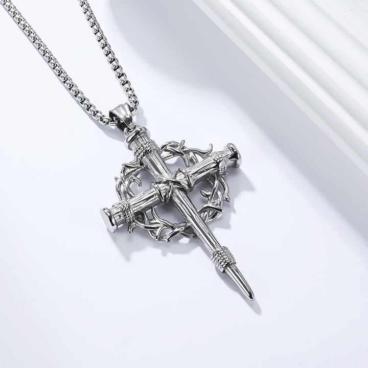 Three-Style Cross with Thron Necklace: Quiet Reminder of His Redemption