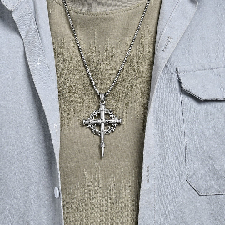 Three-Style Cross with Thron Necklace: Quiet Reminder of His Redemption