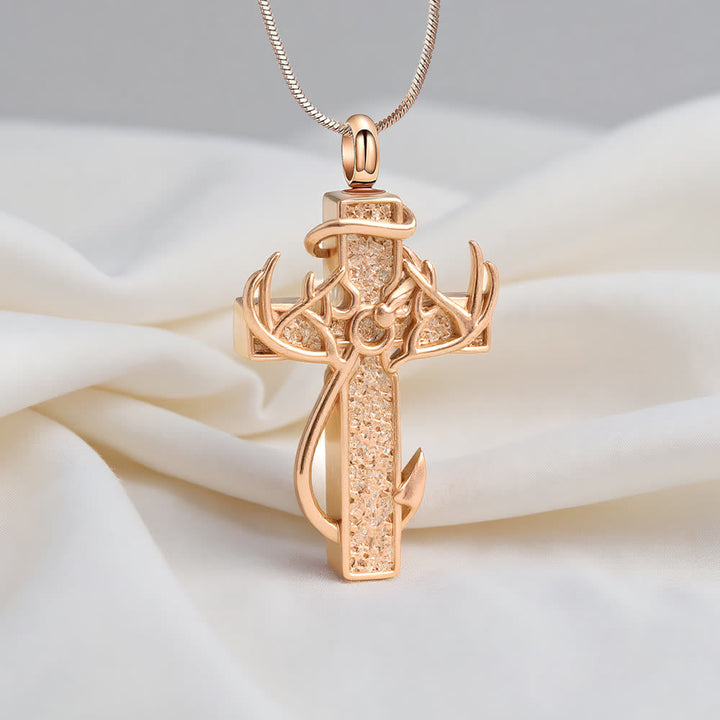 Hunting & Fishing Cross Pendant Necklace: Outdoor Faith & Spiritual Devotion