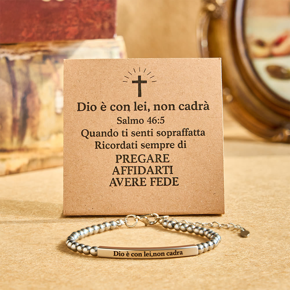 Matthew 19:26 & German Psalm 46:5 Bracelet: Quiet Reminder of Divine Presence