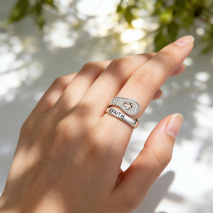 Faith & Cross Layered Ring: Embody His Unchanging Presence
