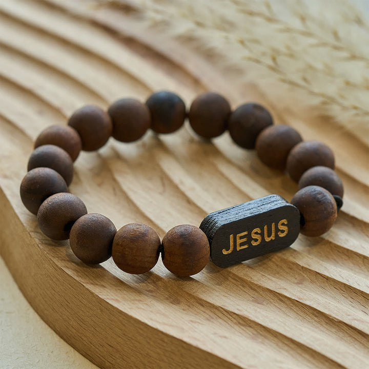 Jesus Wooden Bracelet  Jewelry Gifts