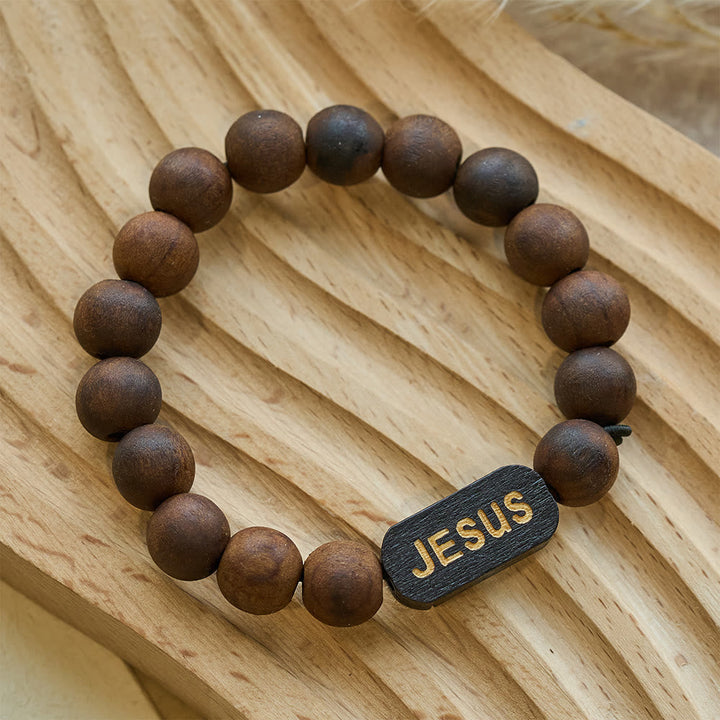 Jesus Wooden Bracelet  Jewelry Gifts