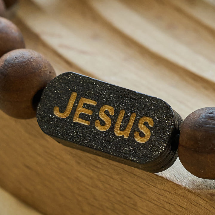 Jesus Wooden Bracelet  Jewelry Gifts