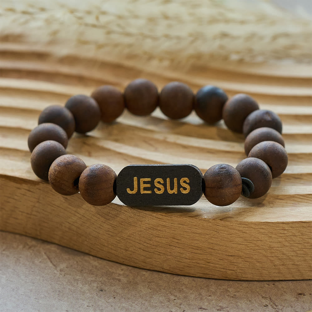 Jesus Wooden Bracelet  Jewelry Gifts