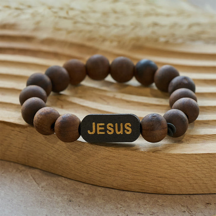 Jesus Wooden Bracelet  Jewelry Gifts