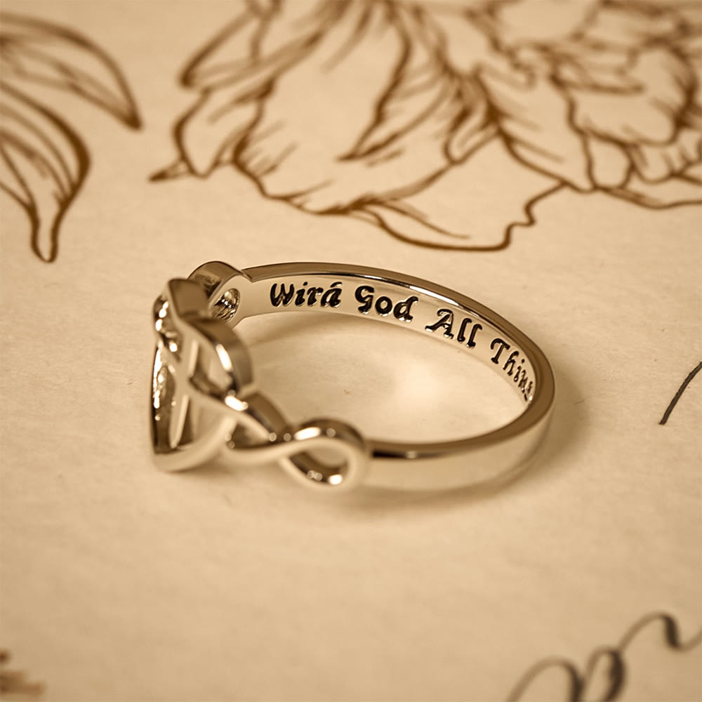 Heart Cross Faith - Bonded Ring: With God, All Things Are Possible